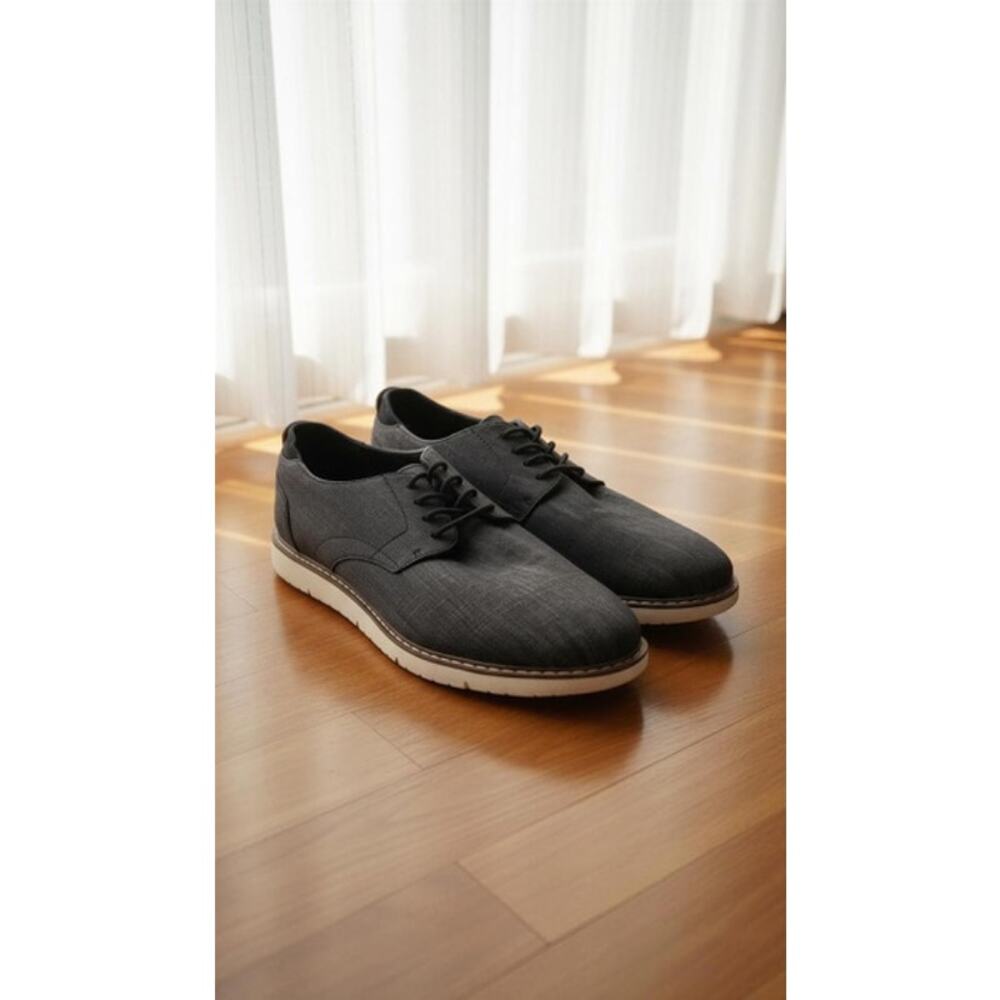 TOMS Navi Oxford Men's Lace-Up Shoes Dark Gray Casual 11.5